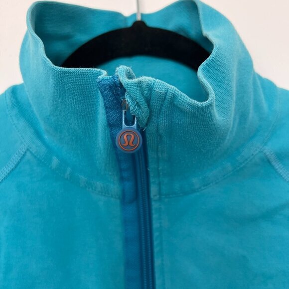 Lululemon "Vintage" Zip Up Jacket Sz 8 M Blue - Picture 4 of 12